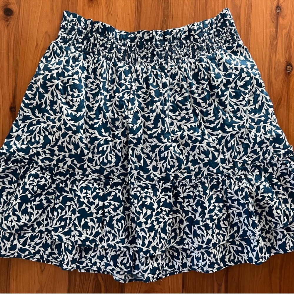 Floral Blue and White Skirt